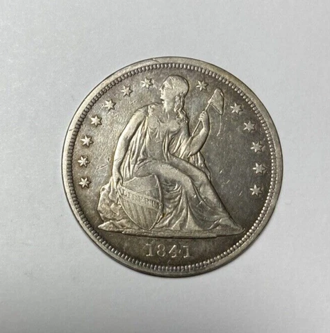 1841 Seated Liberty Dollar VF++ or Better Low Mintage Cover