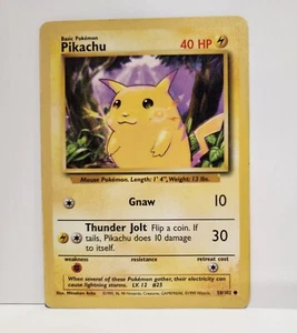 Pokémon 1999 set base Pikachu 58/102 - Imagen 1 de 2
