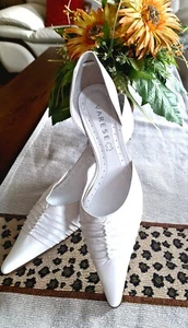 Weisse High Heels Leder Neu Brautschuhe Gr. 38 - Bild 1 von 3
