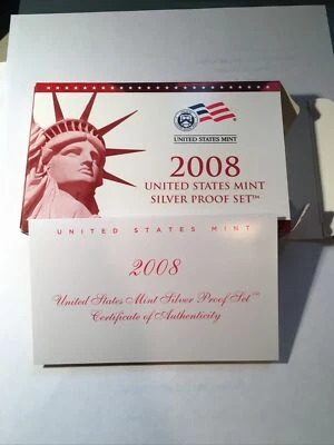 2008 S US Mint Silver Proof Set - 14 Coins - OGP - Image 1 of 4