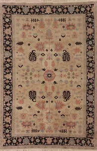 Vintage Floral Ziegler Pakistani Living Room Rug 6'x9' Wool Hand-knotted Carpet - Picture 1 of 12