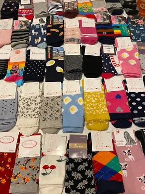 BROSS 15 pairs girls luxury women's ladies design coloured socks cotton UK size 4 - 8