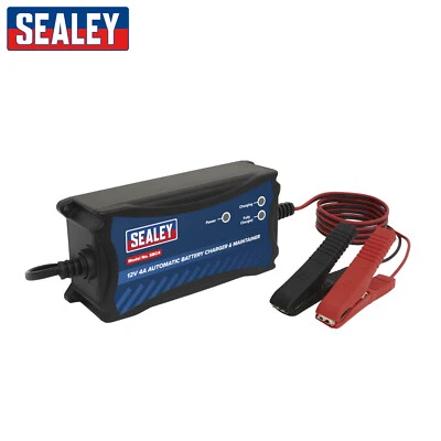 Sealey SBC4 Battery Charger 12V 4A Fully Automatic SBC4 Battery Chargers Starter - Image 1 of 4