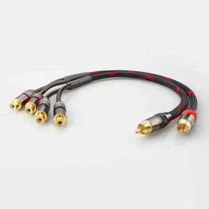 Cable divisor de interconexión de audio HiFi de cobre OFC 2 piezas RCA macho a 2x RCA hembra - Imagen 1 de 8