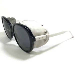 Thom Browne Sunglasses TB-503-C-T-NVY-WHT-57 Mountaineering Cockpit Black Lenses - Picture 1 of 11