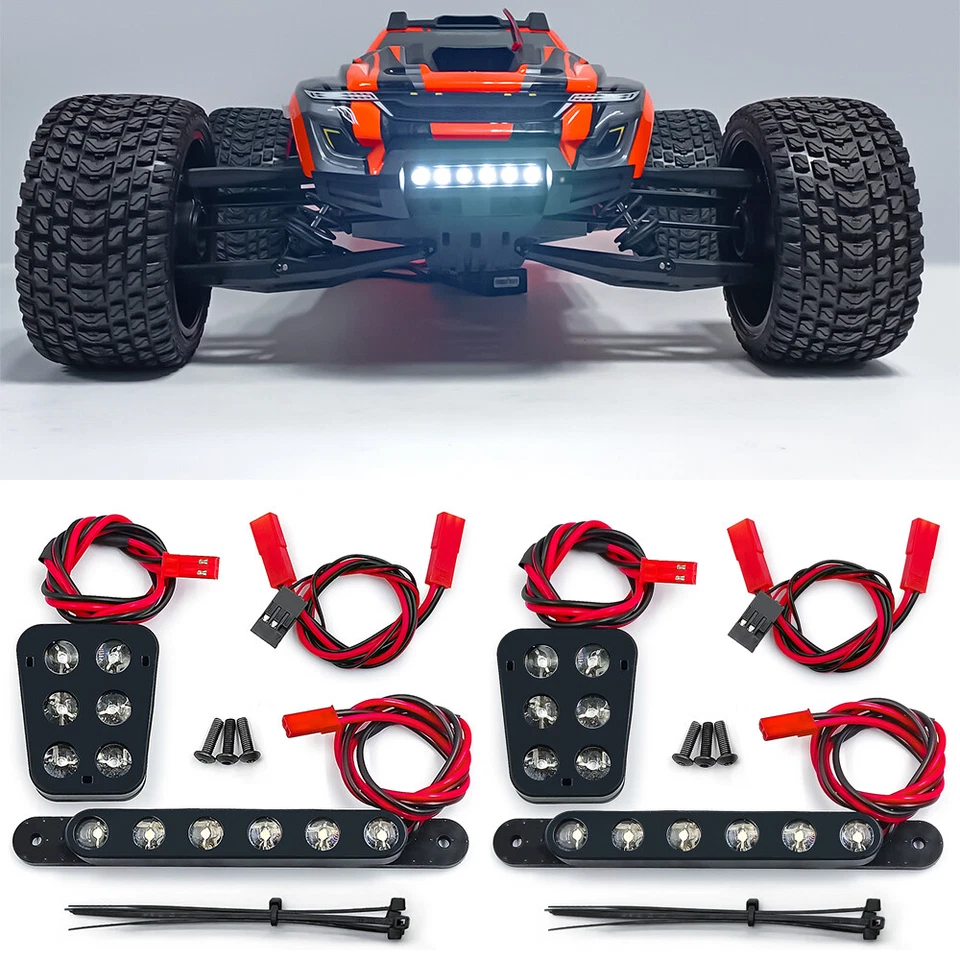 Superhelle vordere hintere Stoßstange LED Lampe COB Licht für 1/6 Traxxas XRT 8S - Bild 1 von 1