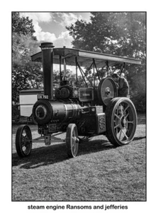 steam engine Ransoms and Jefferies c1950s Black and white fine art Giclee Print - Picture 1 of 1