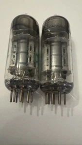 NOS RARE Pair RCA 6350 12AU7WA Triple Mica Long Black Plates D Getter Grails - Picture 1 of 13