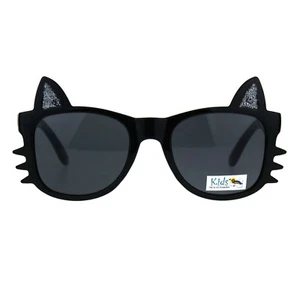 Girls Sunglasses Kitty Cat Whiskers Ears Frame Kid's Fashion UV 400 - Picture 1 of 16