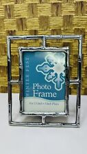 Winter Fest Silver Toned Bamboo Design Photo Frame Classic Vintage Rite Aid