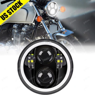 Proyector sellado de faros LED 5,75 5 3/4 DRL para Harley-Davidson Dyna Sportster Foto 1 de 4