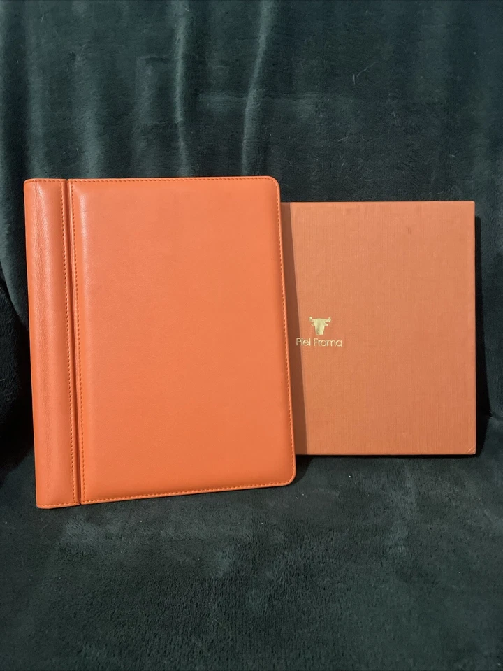 Piel Frama Apple iPad Magnético Naranja Cuero Cubierta #484 8” X 10” con Caja Foto 1 de 4