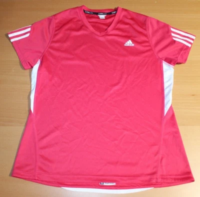 Camisa Adidas Climacool feminina manga resposta rosa média corrida atlética - Imagem 1 de 4