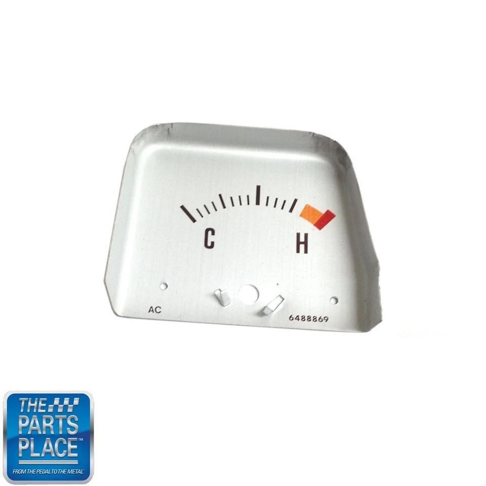 Consola 68-69 Camaro 68-74 Nova Chevy II medidor de temperatura cara plateada solamente Foto 1 de 1
