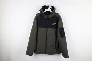Vintage New Balance Mens M Reflective Logo Fleece Lined Soft Shell Hooded Jacket - Picture 1 of 15