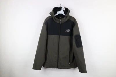 Vintage New Balance Mens M Reflective Logo Fleece Lined Soft Shell Hooded Jacket - Image 1 of 4