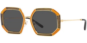 Tory Burch Women's Gold-Tone/Multi Geometric Sunglasses - TY6102 335387 52 - Picture 1 of 4