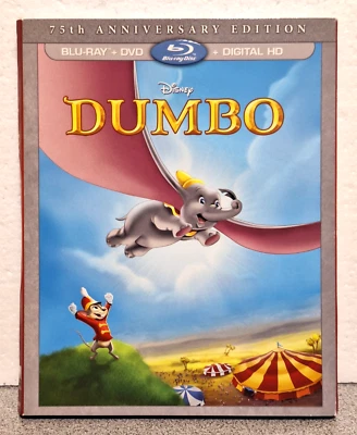 Disney's Dumbo 75th Anniversary Edition, Bluray/DVD, Brand New with Slipcover - Imagem 1 de 4