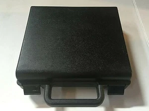 Black Hard Plastic Briefcase-Style Audio Cassette Storage Case Holds 20 Tapes - Picture 1 of 2