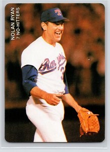 1992 Mother's Cookies Nolan Ryan 7 No-Hitters #7 Nolan Ryan Used