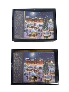 Niquea.D NEW 16 Handmade Christmas Cards w/Lined Envelopes Christmas glittery vi - Picture 1 of 21