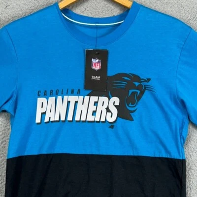 Camiseta Carolina Panthers Para Hombre Pequeña Azul Negra Manga Corta Camiseta Nike NUEVA Foto 1 de 4