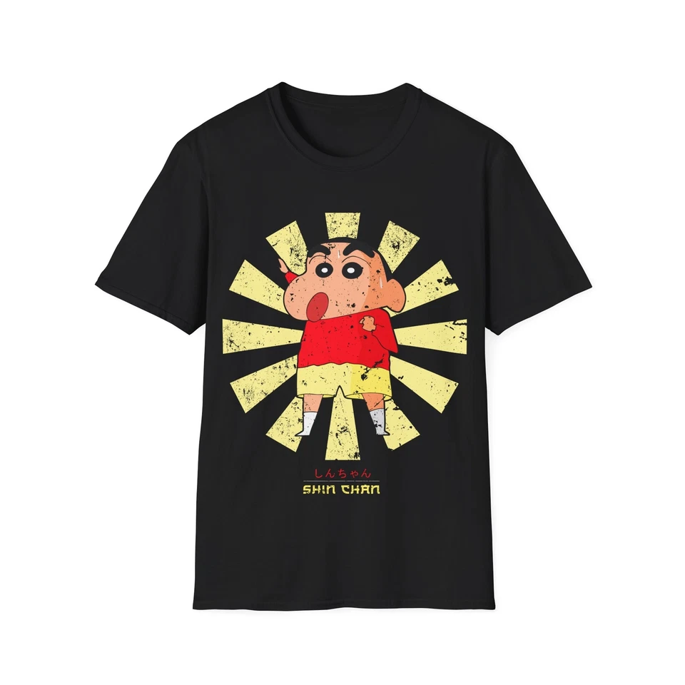 Camiseta ajustada de manga corta Crayon Shin Chan retro japonesa para hombre Foto 1 de 1