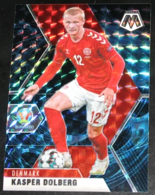2021 Panini Mosaic UEFA Euro 2020 Kasper Dolberg Genesis Denmark Prizm - Image 1 of 2