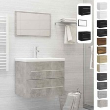Set da Bagno 2 pz in Truciolato Mobile Lavabo+Specchio Colori Diversi vidaXL