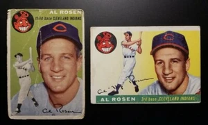 (2) Al Rosen Lot mit 1955 Topps # 70 (Good) + 1954 Topps #15 (Fair to Good) - Bild 1 von 4