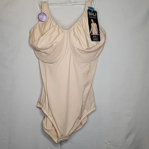 Bali Shapewear Bodysuit Shaper 40DDD DF1009 Minimizer Lt Taupe Nude New w tags - Picture 1 of 7