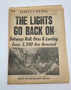 NY Daily News - New York City Blackout - Juli 1977 - KOMPLETTE ZEITUNG - Bild 1 von 6
