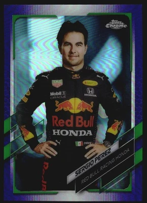 2021 Topps Chrome Formula 1 Purple Green Refractors #4 Sergio Perez - Image 1 of 2