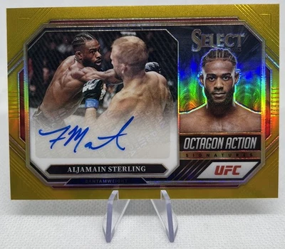 2022 Panini Select UFC ALJAMAIN STERLING Auto Gold Prizm /10 SSP 10of10   - Image 1 of 2