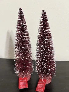 Ashland Weihnachten 10" rote Flaschenbürste Bäume Paket von 2 Neu mit Etikett - Bild 1 von 3
