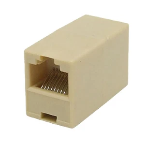 1x Adaptador Conector Empalme RJ45 Hembra a Hembra 8p8c CAT5/cat5e beige A-42 - Imagen 1 de 1