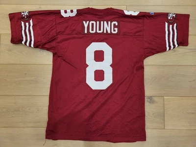 Camiseta Vintage Anos 90 Steve Young Russell Athletic San Fransisco 49ers Tamanho 48 - Imagem 1 de 4