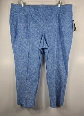 Investments Women's Size 24W Blue Heathered Ankle Pants Park Avenue Fit NWT - Image 1 of 4