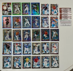 (36) 2025 Topps Holiday Parallel SP Lot Green Chrome Refractor Blue Metallic - Bild 1 von 11