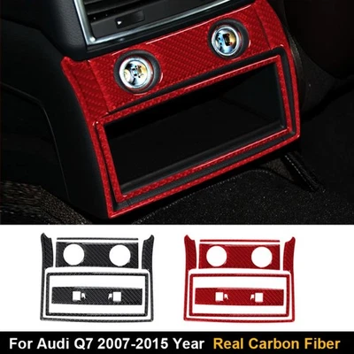 Real Carbon Fiber Sticker For Audi Q7 2007-2015 Rear Control Panel Frame Sticker - Изображение 1 из 4