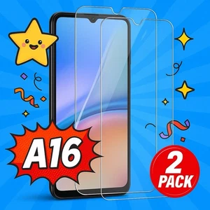 Paquete de 2 protectores de pantalla de vidrio templado real premium para Samsung Galaxy A16 5G - Imagen 1 de 7