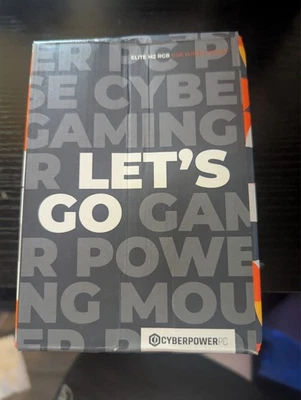 NEW Cyberpower PC Elite M2 Gaming Mouse Wired Black RGB 6-Color 6 Buttons - Image 1 of 2