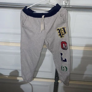 Polo Ralph Lauren Jugend Jogginghose Grau Patches Logo XL 18/20 Fleece Sport Retro - Bild 1 von 7