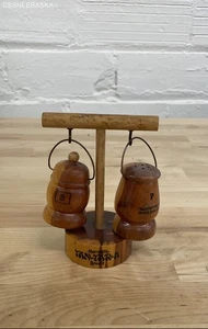 Hanging Wooden Salt & Pepper Shakers - Picture 1 of 6