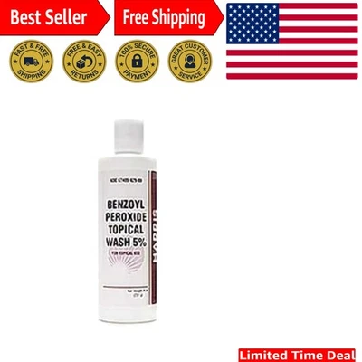 Harris Pharma 5% Benzoyl Perox Wash, 8 onças - Imagem 1 de 2
