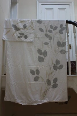 9698d Next Doble Funda Edredón y 1 Funda de Almohada "Sombra Floral" Gris Beige Blanco Foto 1 de 4