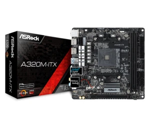 ASRock A320M-ITX Motherboard AMD A320 Socket AM4 D4 M.2 Mini-ITX Ryzen HDMI - Bild 1 von 5