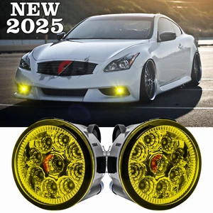 Pair of Bumper YellowLED Fog Light Driving Lamps For INFINITI G37 2009-2013 - Picture 1 of 11