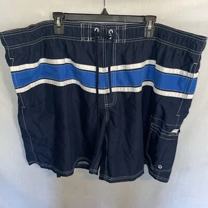 Ocean Pacific Swim Trunks Mens Size (48-50) Blue Drawstring Pockets Inseam 8 - Picture 1 of 12