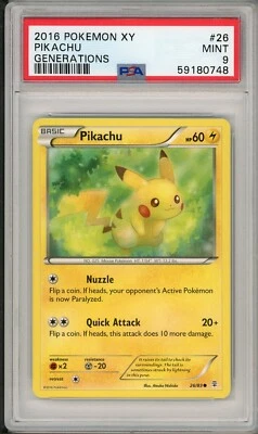 2016 Pokemon XY Generations Pikachu #26 PSA 9 - Image 1 of 2